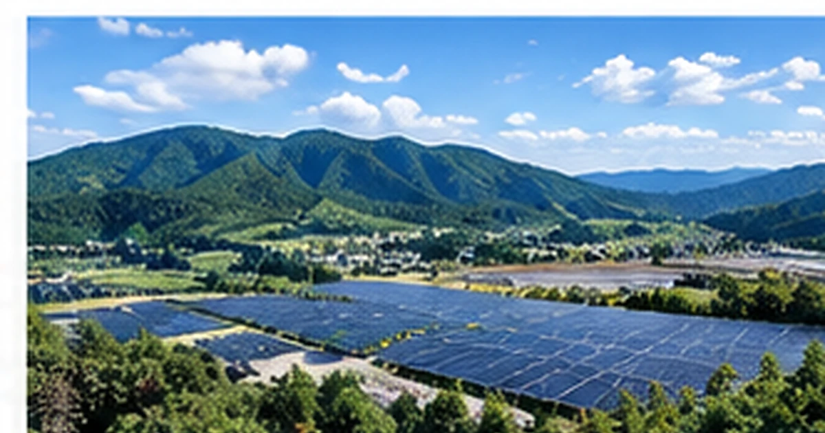 太陽光発電所の全景